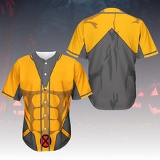 Wolverine Cosplay Costume Longan X-men Superhero Fan Gift Baseball Jersey Shirt