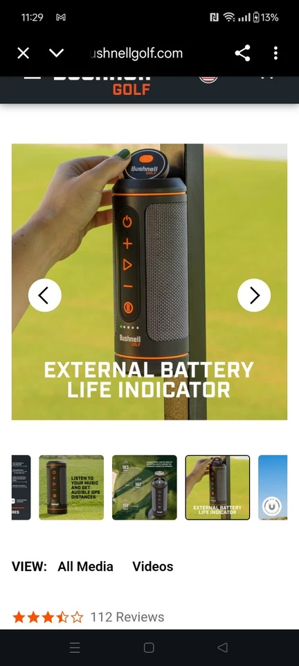 bushnell wingman golf gps bluetooth speaker With Remote And Bite - Image 3 of 4