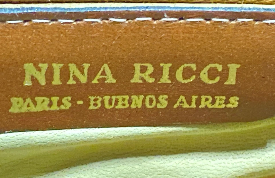 Женская сумка через плечо Nina Ricci коричневая ящерица тисненая кожа регулируемый ремень - Изображение 4 из 4