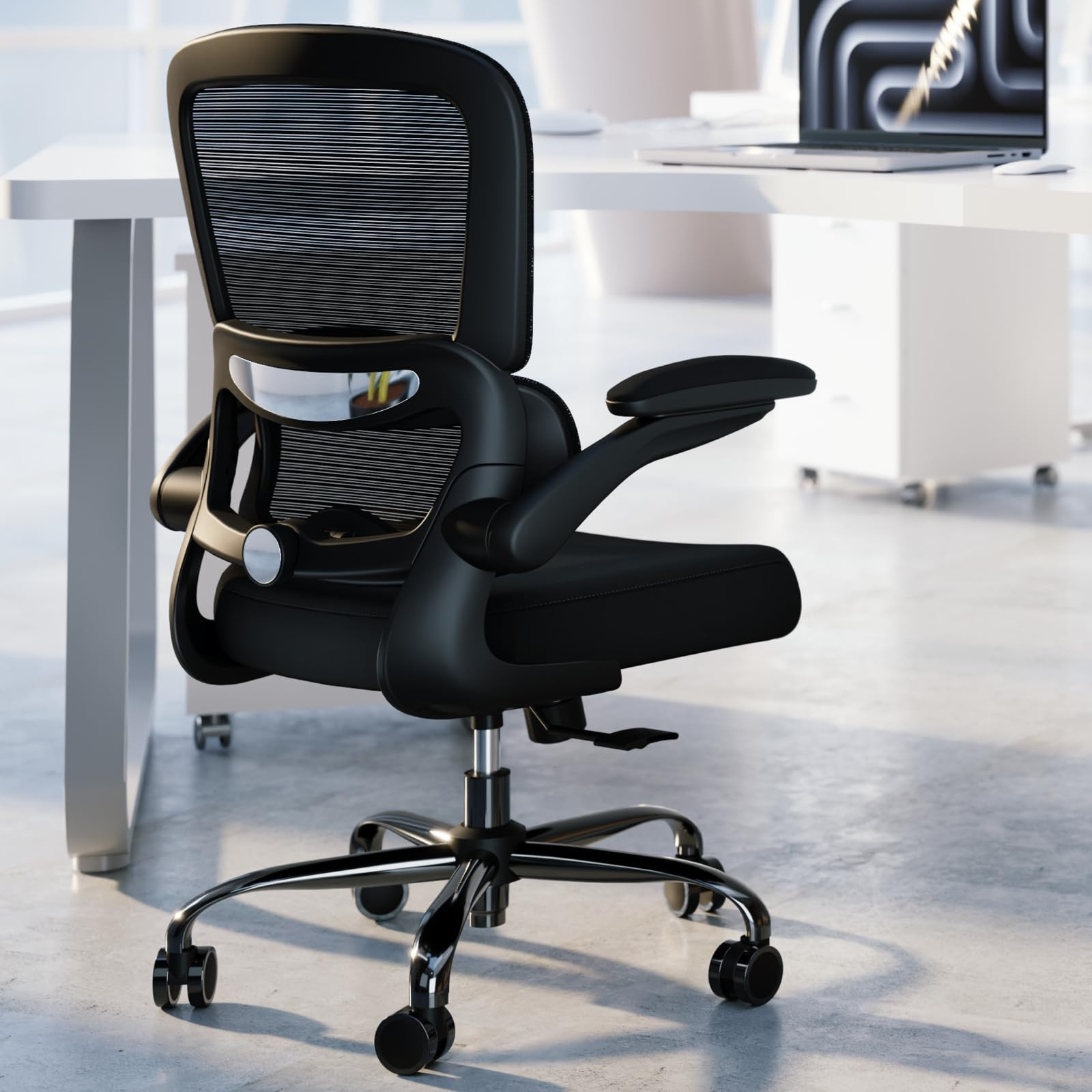 Ergonomic Office Chair with Adjustable Lumbar Support & Breathable Mesh Back
