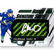 2023-24 UD ENGRAINED SIG SHOTS ROOKIE AUTOGRAPH /75 AIDAN MCDONOUGH CANUCKS