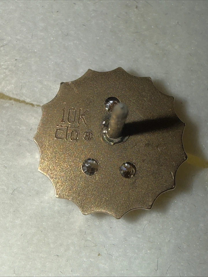 Prendedor de oro de 10 quilates Pepsi Americas Pepsi Cola Employee Service Award con 3 diamantes (t20) Foto 3 de 4