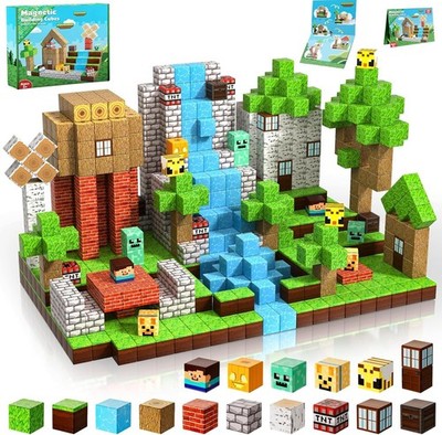 200PCS Bloques Magneticos Cubos Construccion Montessori Sensorial Regalo Cumple