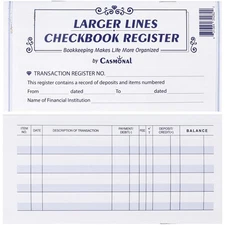 26 Pack Easy-to-Read Check Registers – Perfect for Personal & Business Finance