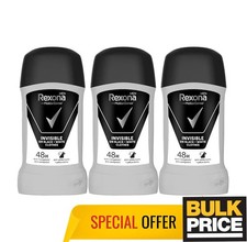 Rexona Men Invisible BW Stick Deodorant Anti-Stain 48H Fresh Dry Protect 3-Pack