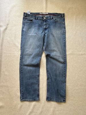 Canda C&A Herren Jeans Gr. 60 Stretch Regular Fit Blau Denim Used Look
