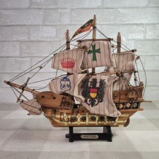 Hanse Kogge Tabletop Wooden Model. Based on Cog Ship Built in 14th Century