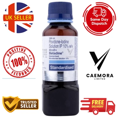 Betadine Providone-Iodine 10% Solution 100ml Antiseptic & Disinfectant First Aid