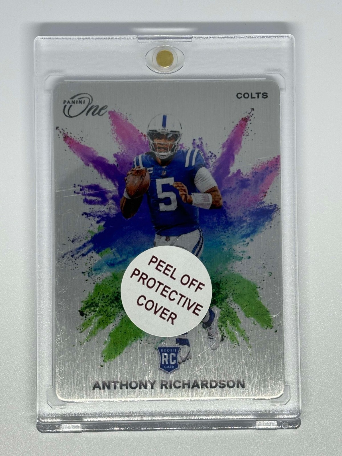 2023 PANINI ONE ANTHONY RICHARDSON ROOKIE COLOR BLAST METAL RC CASE HIT SSP