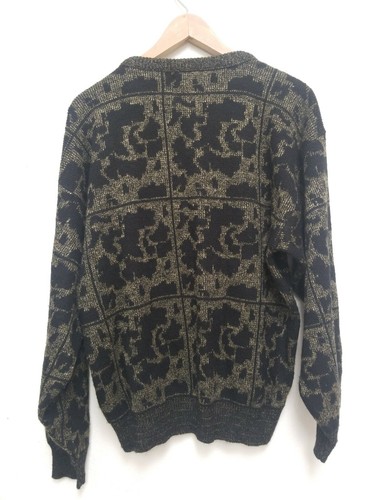 Gitano Sweater Men's Medium Vintage 80s Made in the USA Green Thick Goblin Core - Picture 2 of 5