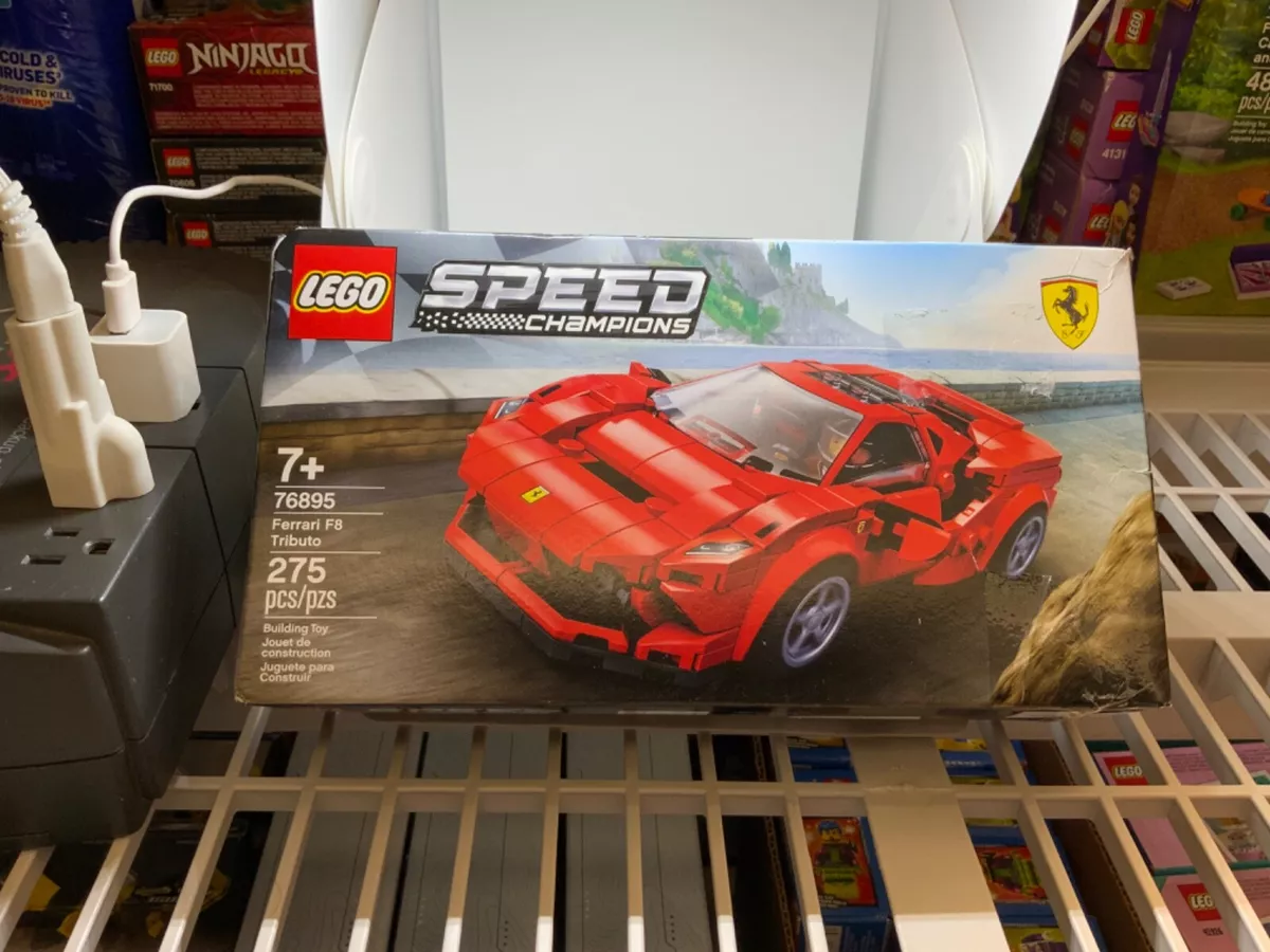  LEGO Speed Champions 76895 Ferrari F8 Tributo Toy Cars for  Kids, Building Kit Featuring Minifigure (275 Pieces) : Toys & Games