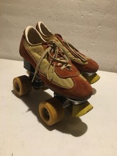 Patines Roller Derby Vintage Años 70 Marrón Tenis Zapatos Pequeños