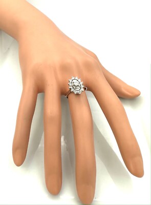 Bague En Or 18 Carats Avec Diamants - 3,71 G - Taille 52 - Style éternité - Occasion