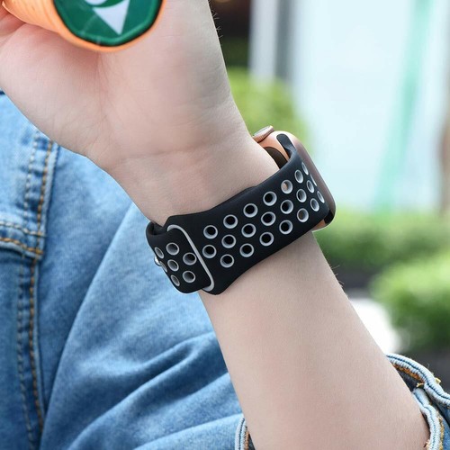 Silicone Replacement Sports Nike Bands For 38/40 mm, 42/44 mm Apple Watch NEW - Picture 5 of 11
