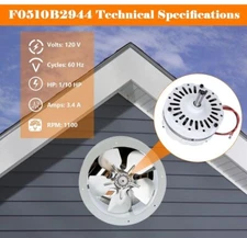 IWIWE Power Vent Motor Replacement F0510B2944