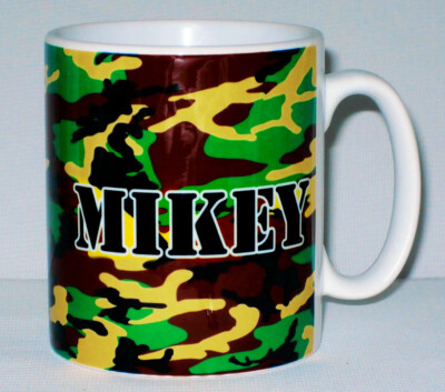 Army DPM Camouflage Tarnmuster Tasse PERSONALISIERT Streitkräfte Soldat Kadett Geschenk