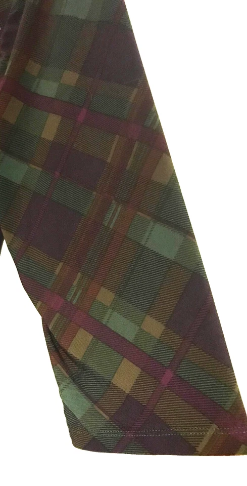 Pullover Chaps Top Talla Grande 3X Elástico Manga Larga Ojo de Cerradura Púrpura Marrón Foto 4 de 4