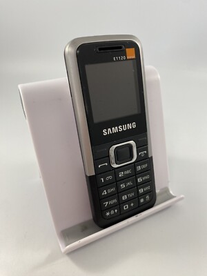 Samsung E1120 schwarz & silber entsperrt 1,52'' SMS EMS MMS Handy Tastentelefon