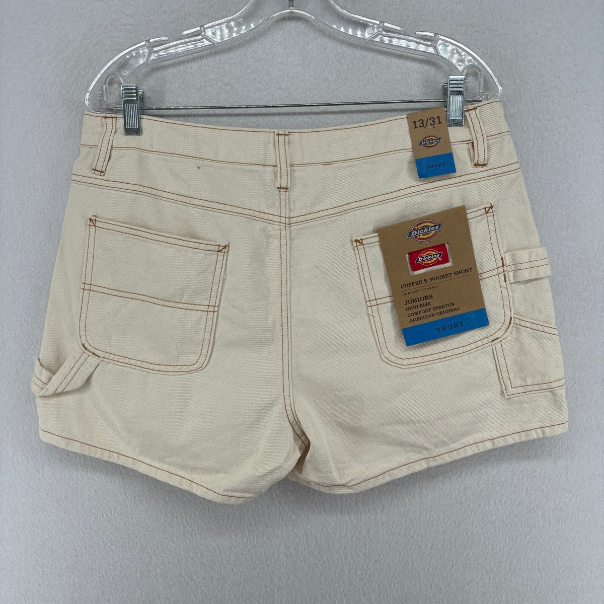 DICKIES Shorts Youth 13 Carpenter High Rise Stretch Denim Cotton