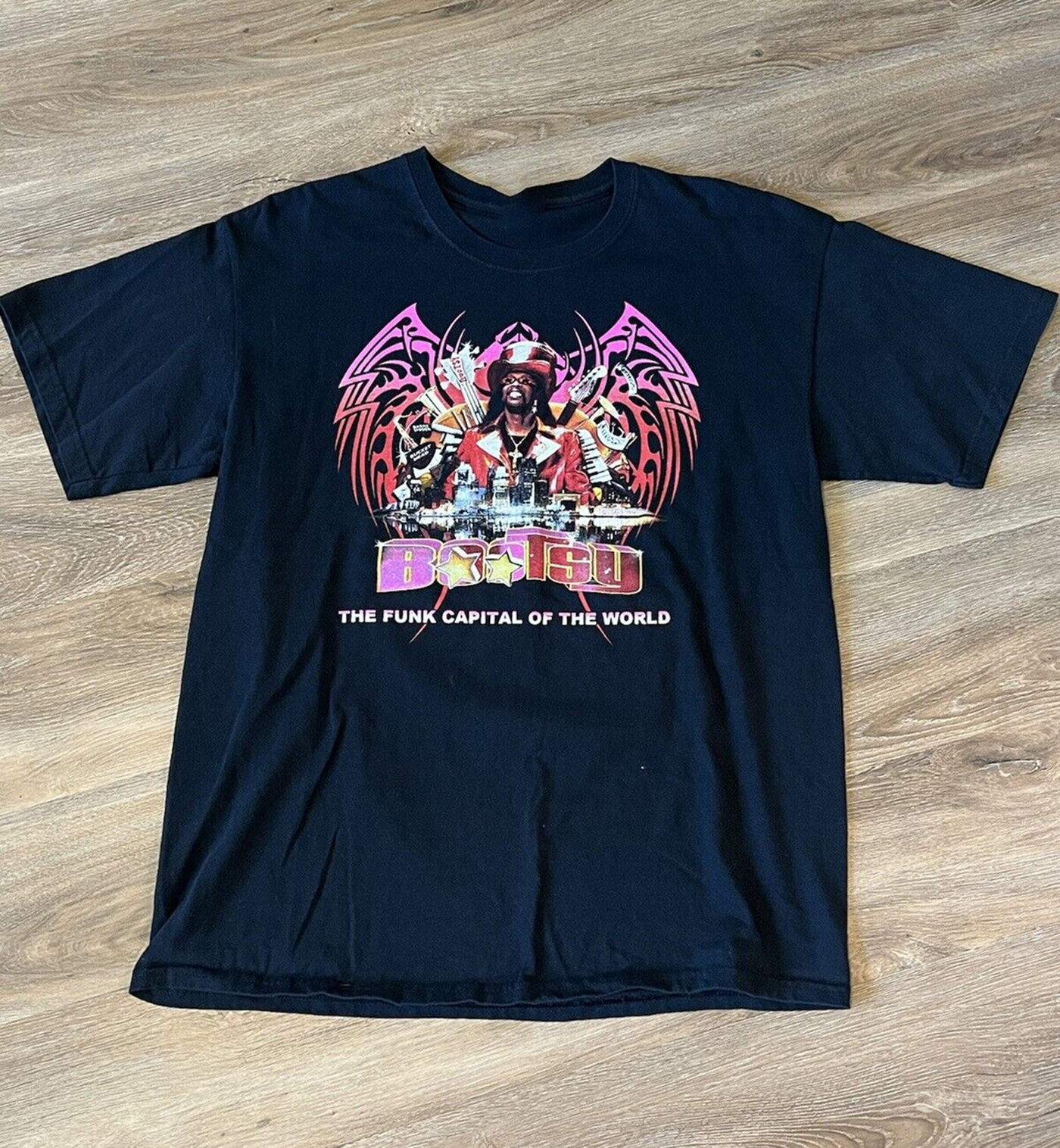 Bootsy Collins Funk Capital Of The World Tour Adult Cotton T-Shirt BT086