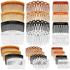 24 Pieces French Hair Side Combs Set 9 Teeth Side, 11 Teeth Side, 23 Teeth Side