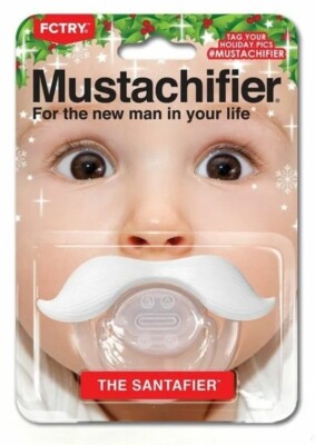 Mustachifier The Santafier Mustache Pacifier Funny Baby Silicone