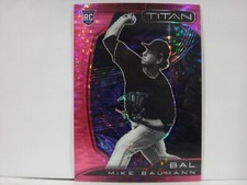 2022 Panini Chronicles Titan #17 Mike Baumann RC Orioles Rookie Pink Pulsar