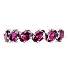 925 Sterling Silver Ring Oval Rhodolite Garnet 6x4mm Gemstone Jewelry