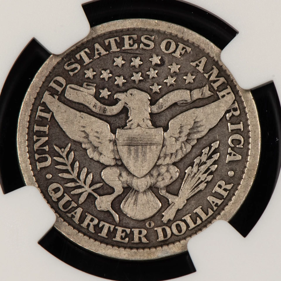 1896-O 25c Silver Barber Quarter - Original PQ Semi Key Date - NGC VG 8 - Z4680 - Image 4 of 4