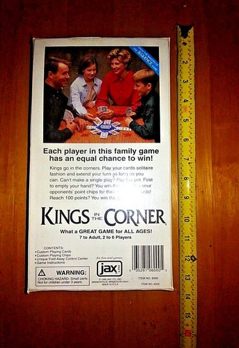 Kings In The Corner Card Game Strategy Ages 7 and UP Sealed In Original Shrink - Picture 3 of 3