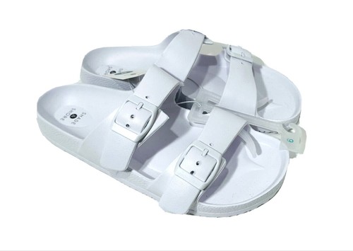 Sandali donna Shade & Shore taglie 7 e 8 bianchi Neida EVA due bande slide - Foto 28 di 32
