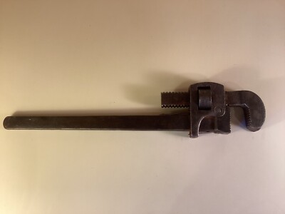 Refurbished 18'' Stillson Pipe Wrench, 3-1/2'' Max Jaw Opening, 2 Leaf Springs