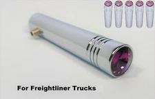 (Set/5) Purple Crystal Chrome Toggle Switch Extensions- Freightliner 2-1/4" Long