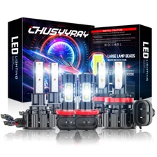 For Ford Focus 2012-2018 LED Headlights High Low Beam Fog Light Bulb H1 + H11