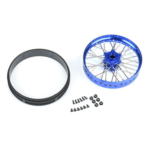 Pro-Line PRO283600T1 1/4 Alum V2 Bead Front Wheel Blue/Blue (1) for Promoto-MX - Picture 1 of 7