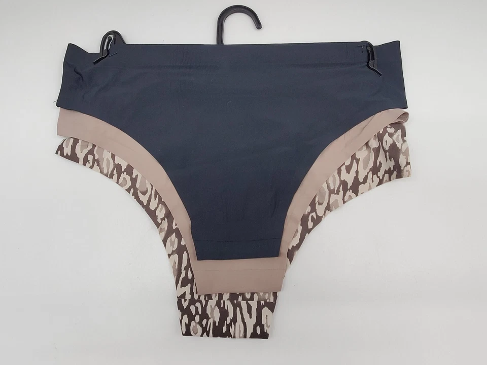 Pack de 3 bragas NINE WEST L XL acabados unidos negras beige marrón animal Foto 2 de 4