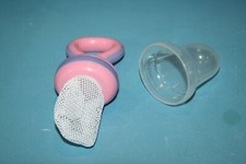 Nuby Nibbler Feeding First Solid Foods Mesh with Travel Cover Pink Girls 10 Mos