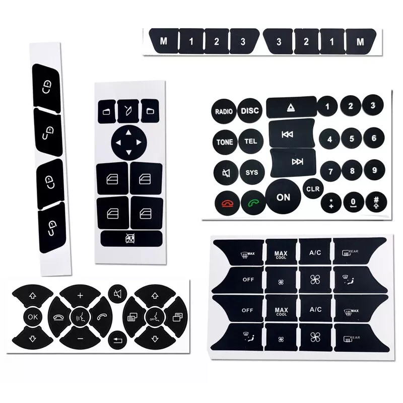 Kit de reparación de botón Pegatina de interruptor de ventana para Mercedes-Benz C200 C250 C300 CLA200 Foto 2 de 4