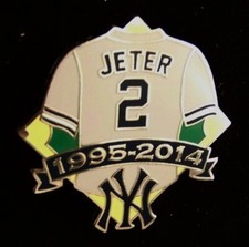 2020 Baseball Hall of Fame 1995  2014 jersey pin Derek Jeter NY New York Yankees