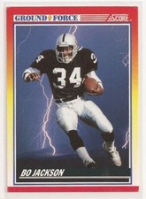 Bo Jackson, Score, 1990 #330, Ground Force Football Card