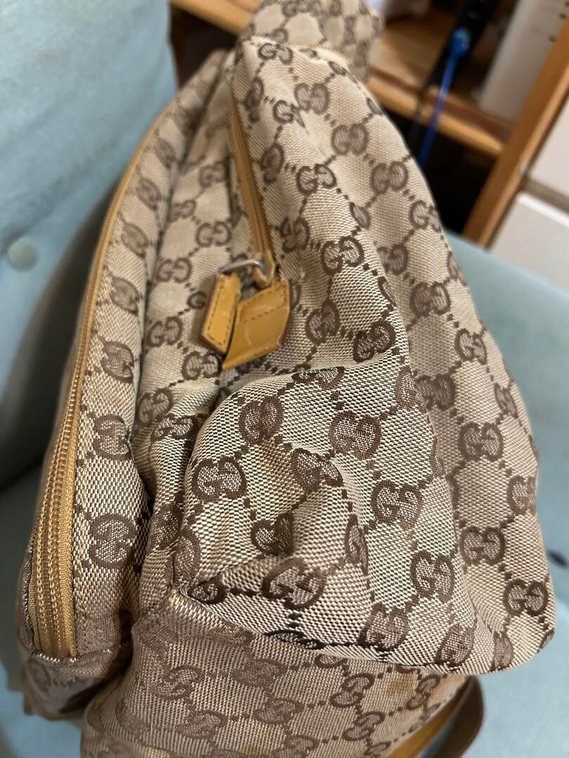 Authentic GUCCI gg canvas drawstring mother's bag… - image 5