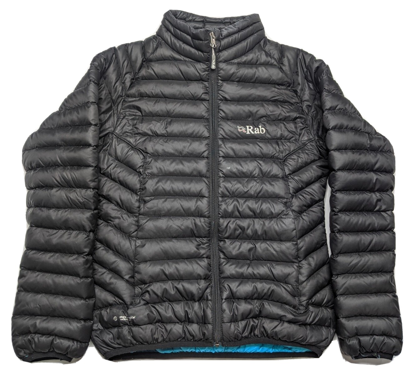 $280 Rab Pertex Microlight Down Snow Ski Jacket Womens XS X-Small 8 Black Puffer