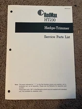RedMax HT230 Hedge-Trimmer Service Parts Manual