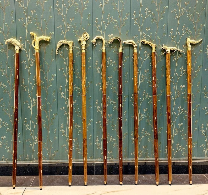 Antique Solid Rabbit Head Handle Victorian Wooden… - image 1