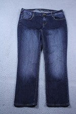 Natural Reflections Jeans Womens 14P Blue Mid Rise Straight Stretch Denim 36x28