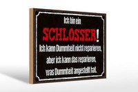 Holzschild Spruch 30X20 Cm Bin Schlosser Kann Reparieren Deko Schild Wooden Sign