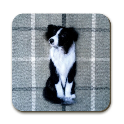 Border Collie Untersetzer von Sharon Salt, Hund Sammlerstücke, Couchtisch, Haustiere SA14C