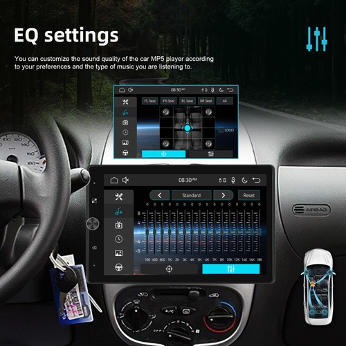 Single Din 10" Touch Screen Stereo Bluetooth Radio Car Apple/Android Carplay+CAM - Picture 5 of 18