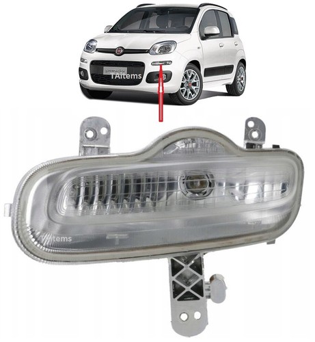 PAIR / SET LEFT+RIGHT FRONT DRL DAY RUNNING LIGHTS FOR FIAT PANDA 2012-2020 - Picture 3 of 11