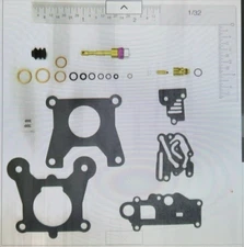 1987-90 CARB KIT AISAN 1 BARREL TOYOTA 1.5 LITER 4 CYLINDER ENGINE NEW - ETH TOL